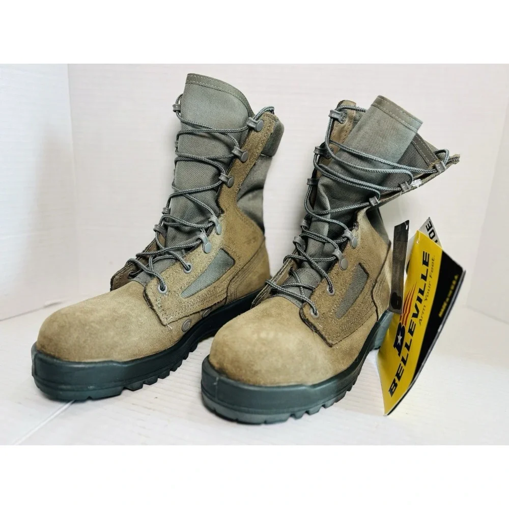 Belleville FG600 ST Steel Toe Military‎ Boots Mens 5.5R Vibram USA Hot Weather